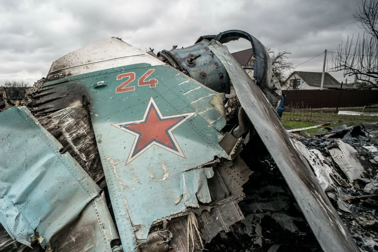 Ukraińskie siły zestrzeliły kolejny rosyjski bombowiec Su-34