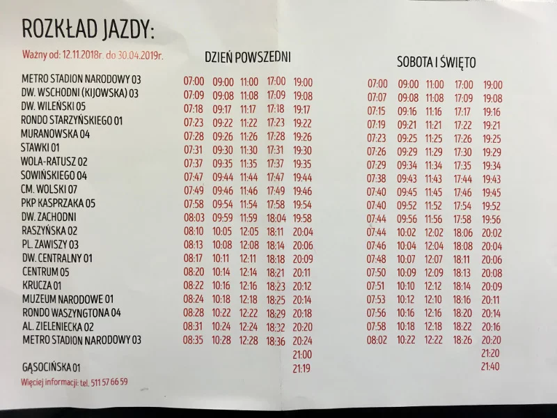 Rozkład jazdy MPP.