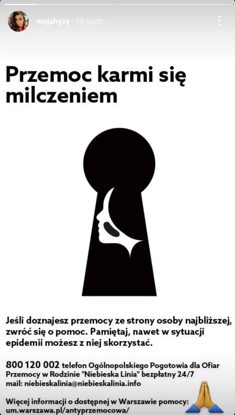Grzegorz Hyży alarmuje w kwestii przemocy rodzinnej. Maja Hyży odpowiada