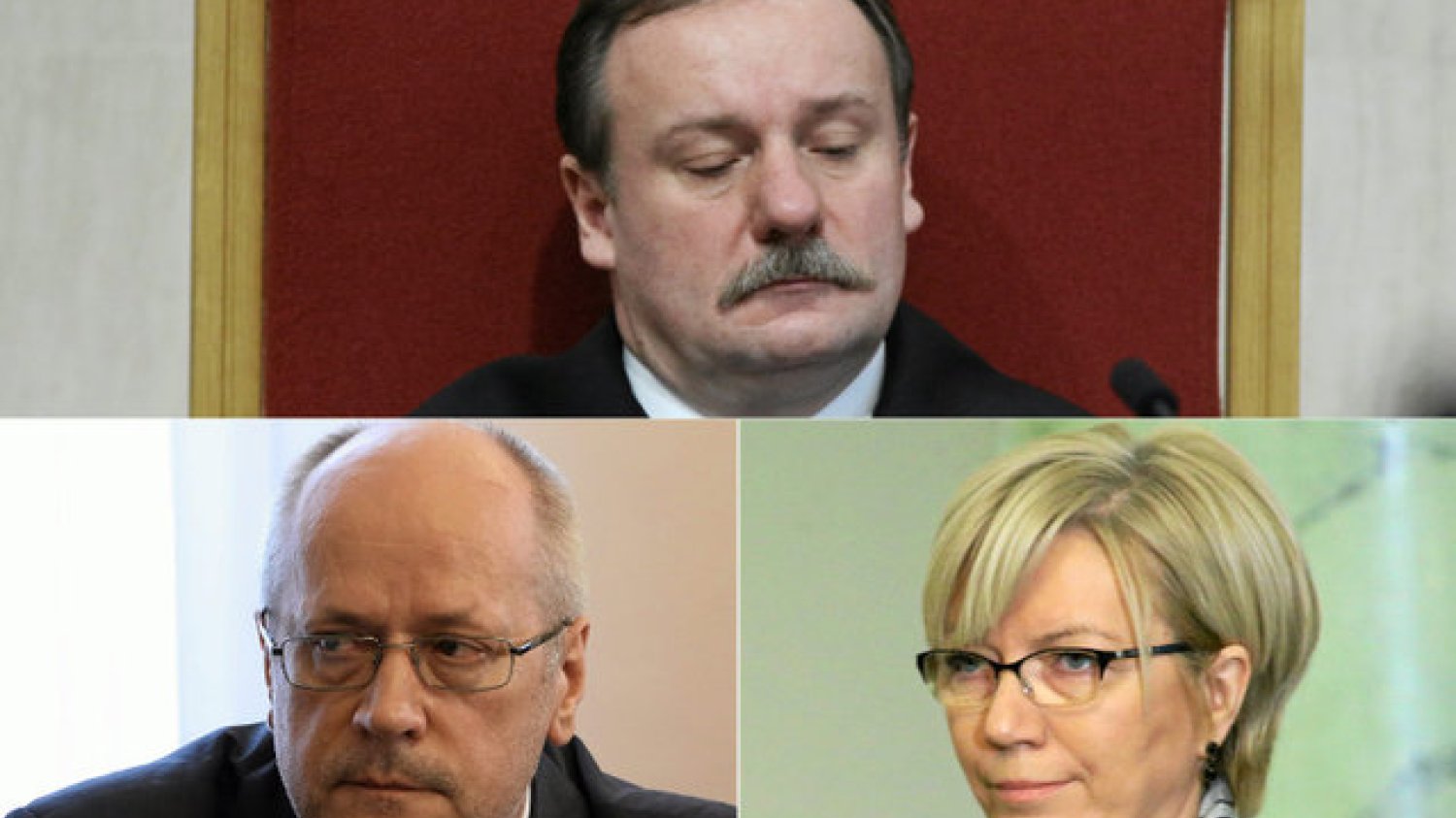 Synchroniczna choroba nominatów PiS sparaliżowała prace Trybunału Konstytucyjnego pod w ostatnich tygodniach 2016 r. (od góry: Piotr Pszczółkowski, Zbigniew Jędrzejewski i Julia Przyłębska).