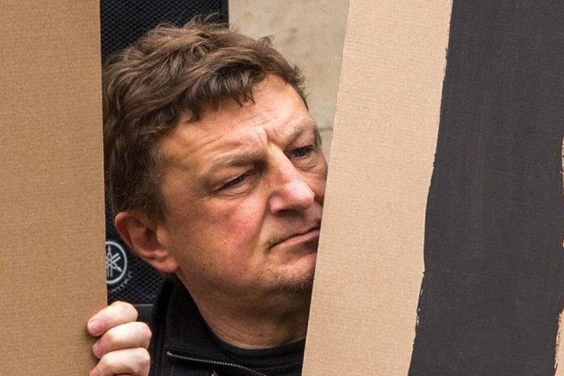 Działacz KOD Piotr Łopaciuk regularnie pojawia się na spotkaniach z politykami PiS