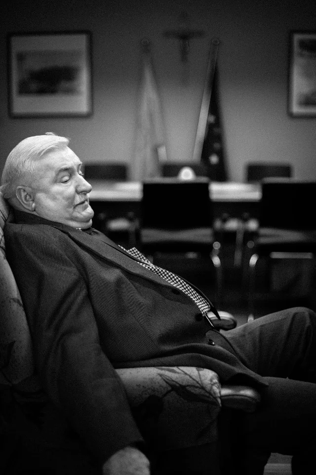 Lech Wałęsa w swoim biurze (2015).