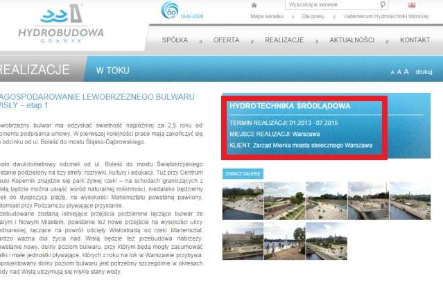 Hydrobudowa wiedziała od dawna, jak wielkie będą opóźnienia na budowie Bulwarów Wiślanych.