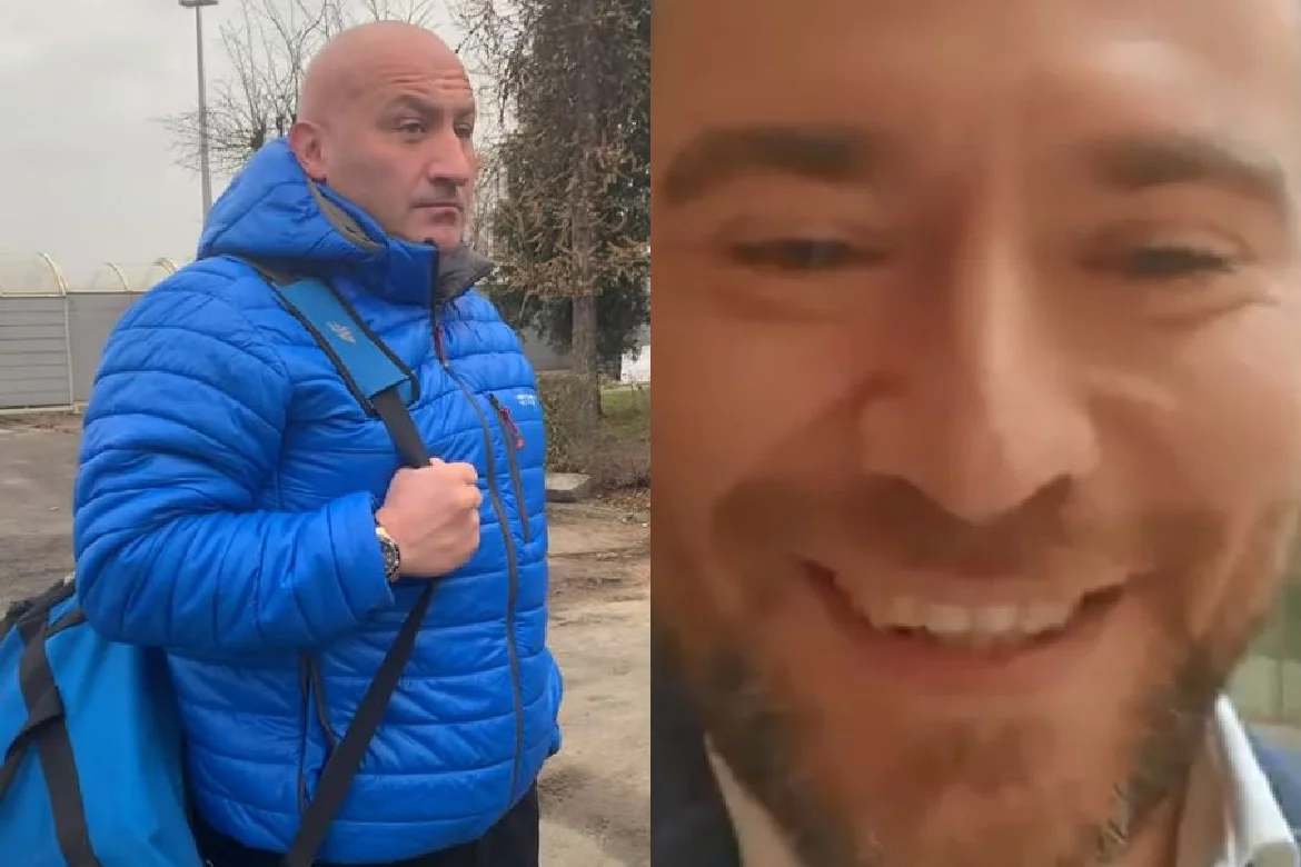 Marcin Najman czekał na Krzysztofa Stanowskiego przed budynkiem Rakowa Częstochowa.