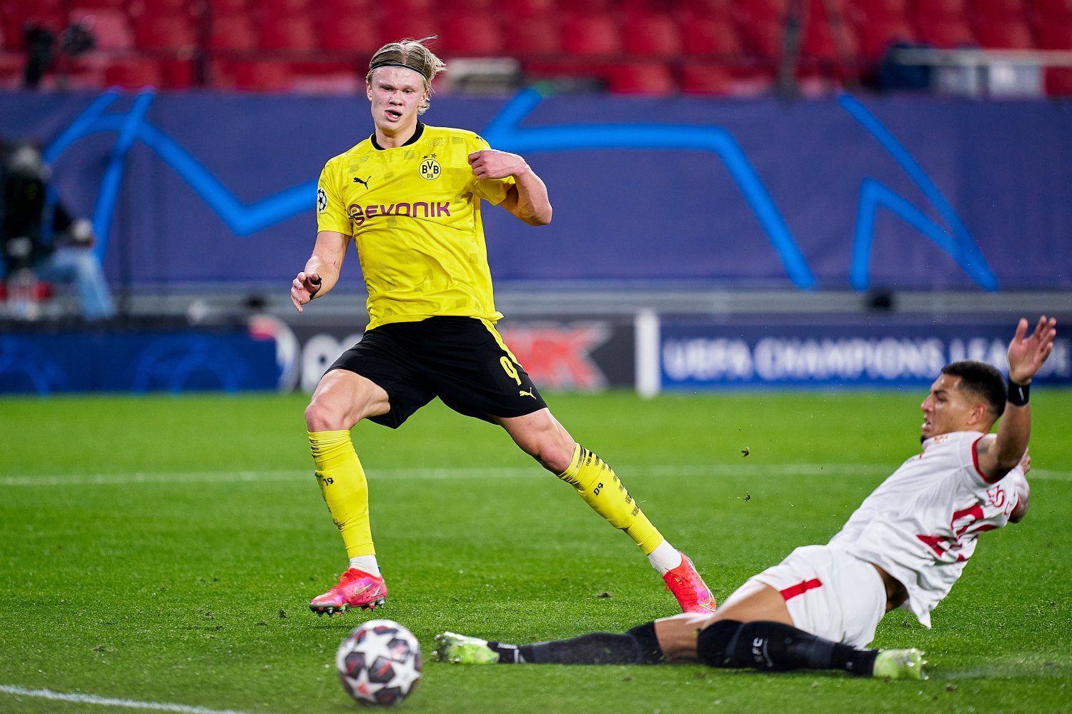 Erling Haaland został bohaterem pojedynku Sevilla FC - Borussia Dotmund