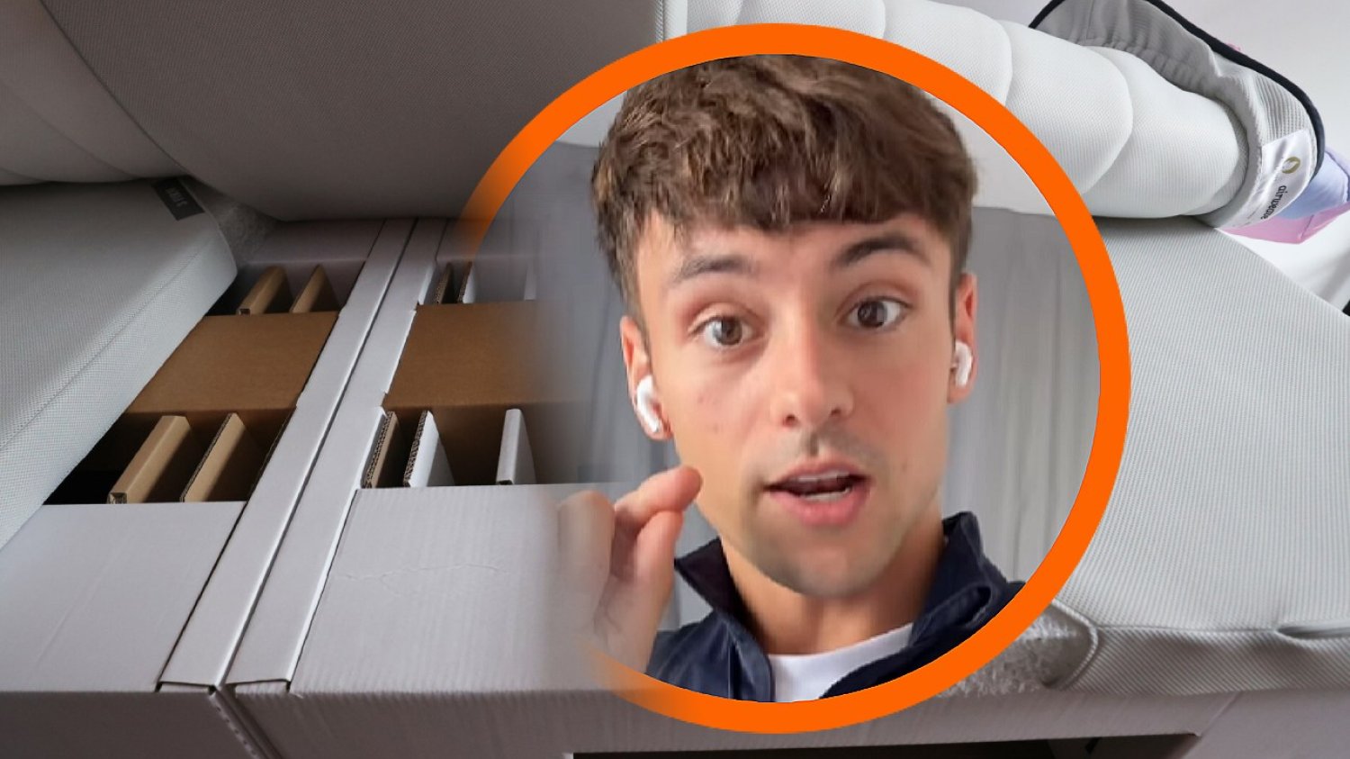 Tom Daley przetestował wytrzymałość tzw. antyseksualnych łóżek w wiosce olimpijskiej w Paryżu. Tom Daley przetestował wytrzymałość tzw. antyseksualnych łóżek w wiosce olimpijskiej w Paryżu.