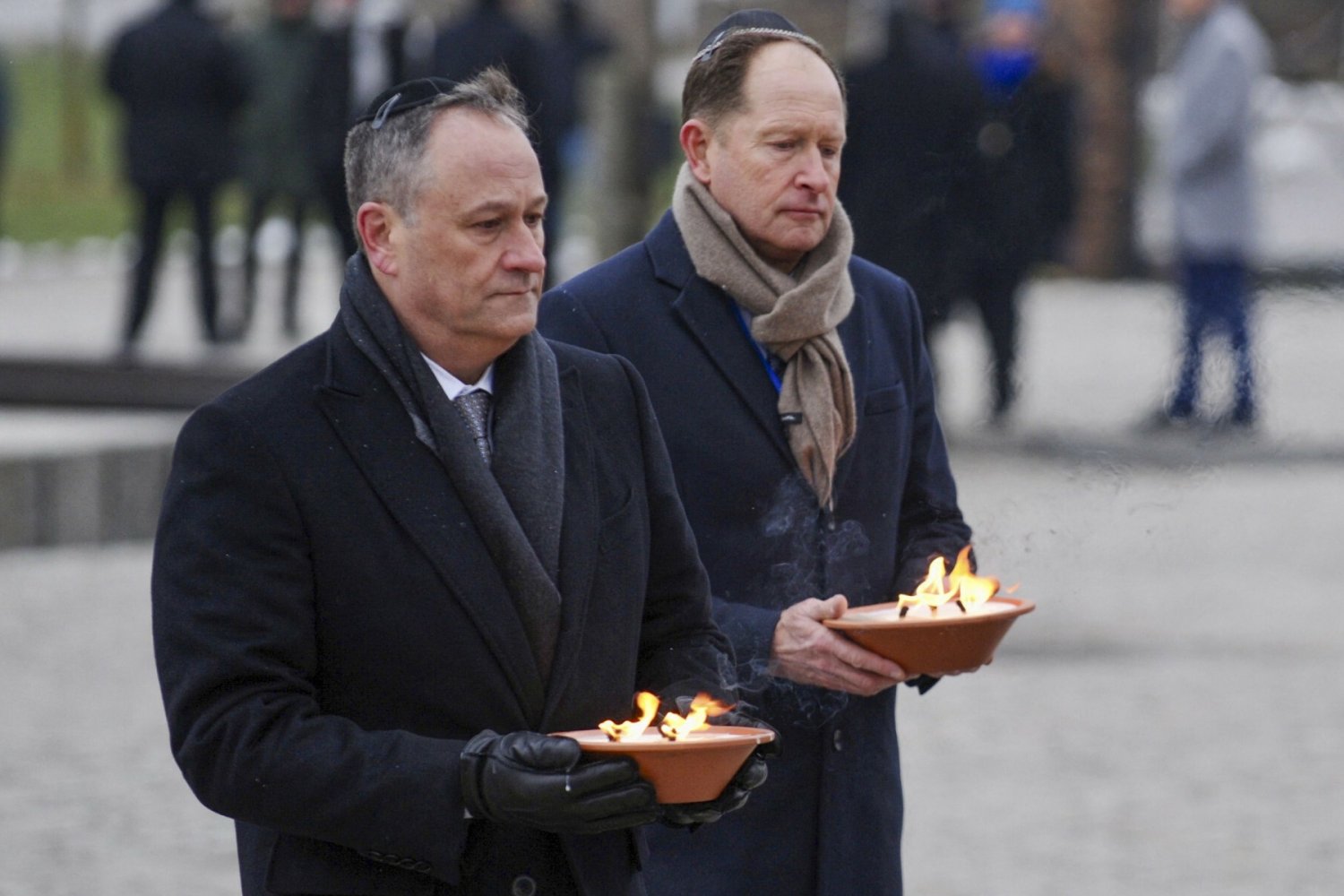 Douglas Emhoff podczas wizyty w Polsce.