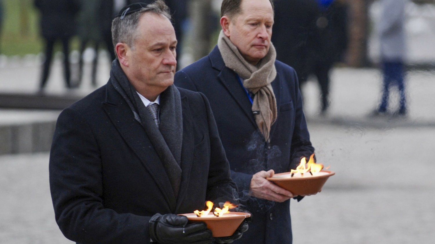 Douglas Emhoff podczas wizyty w Polsce.