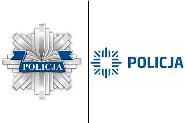 Stare i nowe logo Policji.