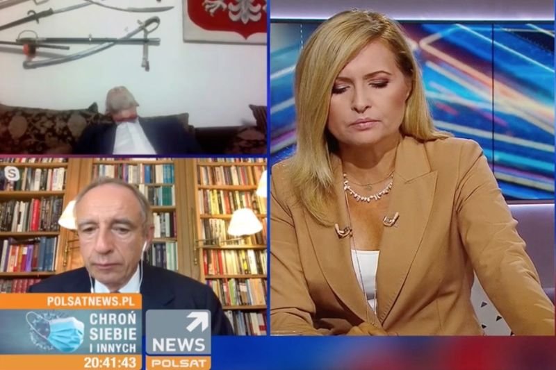 Czy Janusz Korwin-Mikke przysnął na antenie Polsat News?