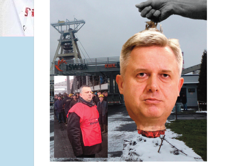 Związkowcy szokują okładką z prezesem JSW