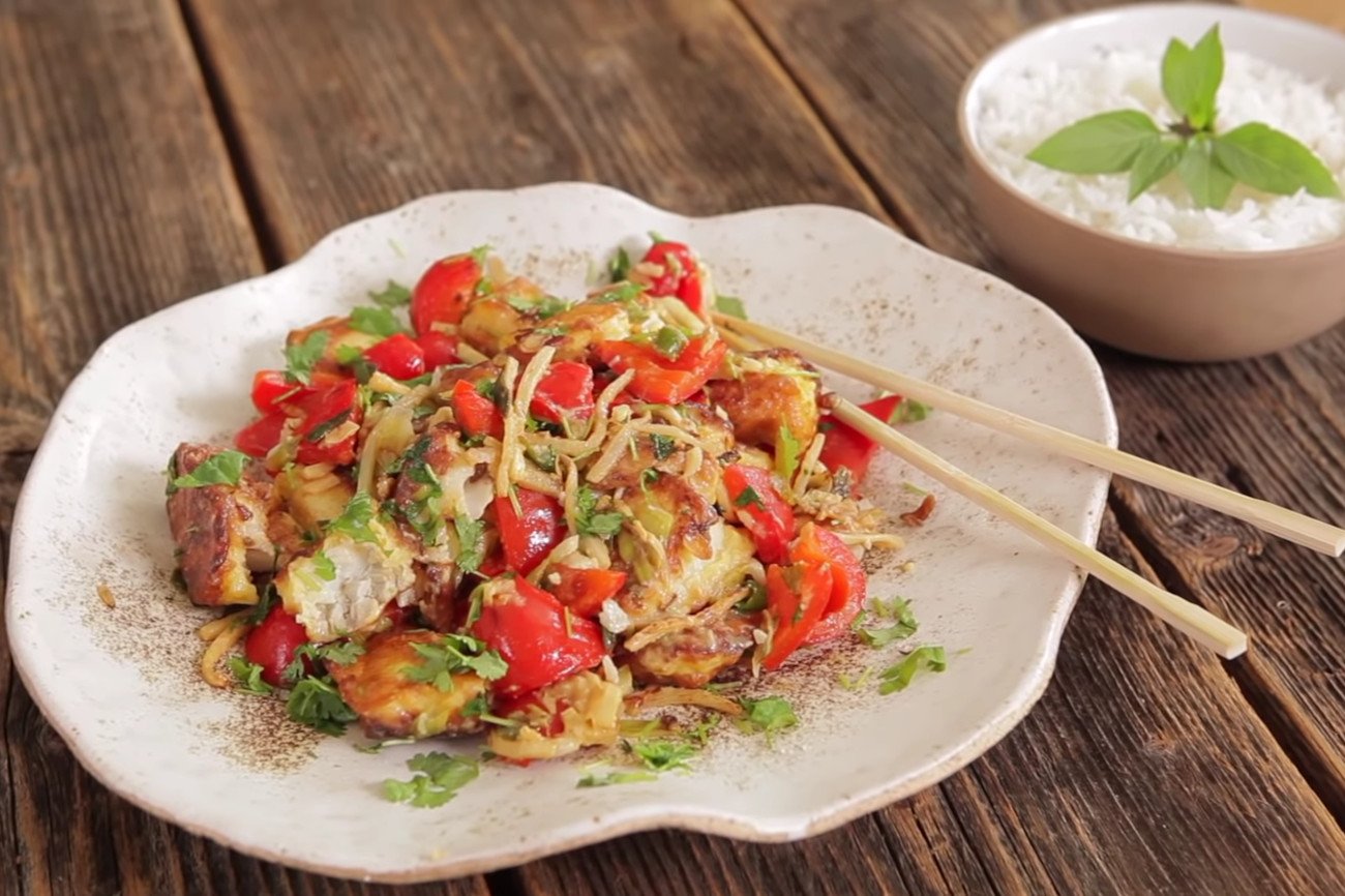 Pomysł na obiad: dorsz z warzywami.