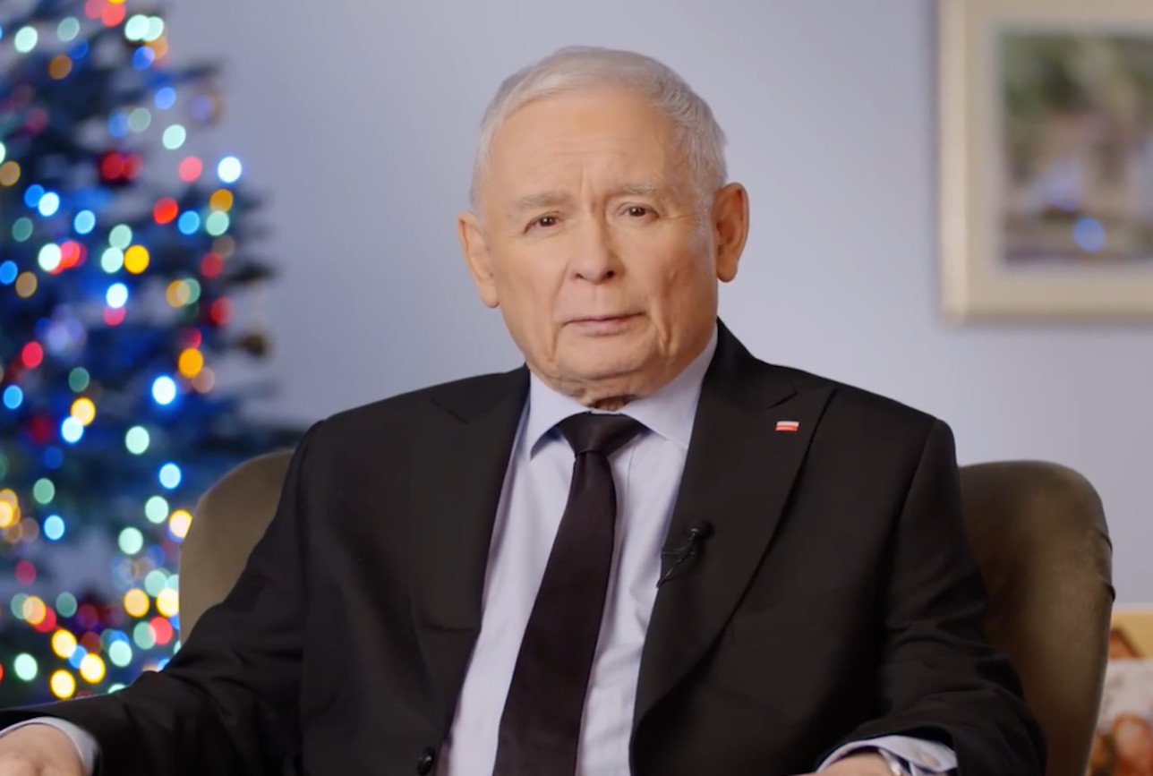 Prezes PiS Jarosław Kaczyński składa życzenia na święta 2021.