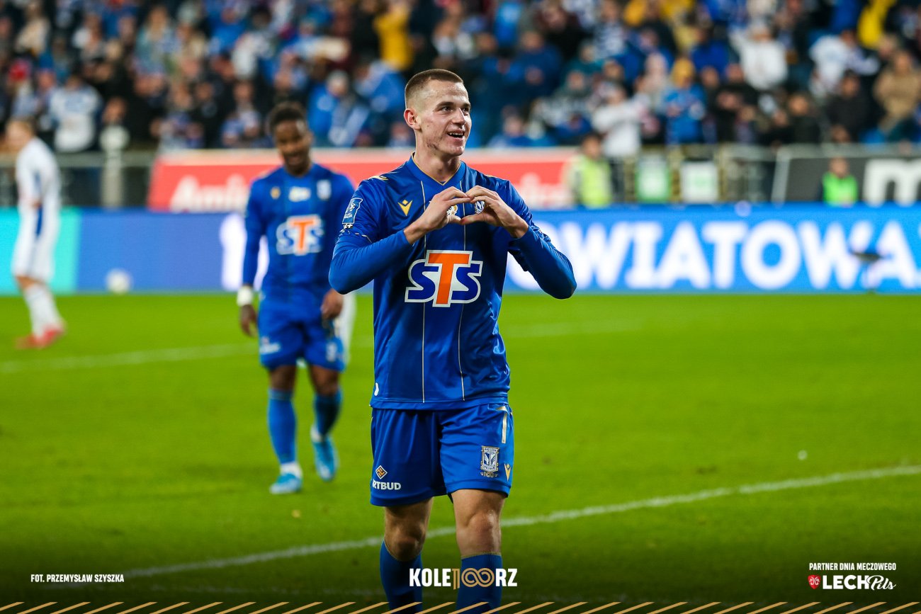 Jakub Kamiński był autorem jednego z goli w zwycięskim meczu Lecha Poznań 4:1 (1:1) z Wisłą Płock.
