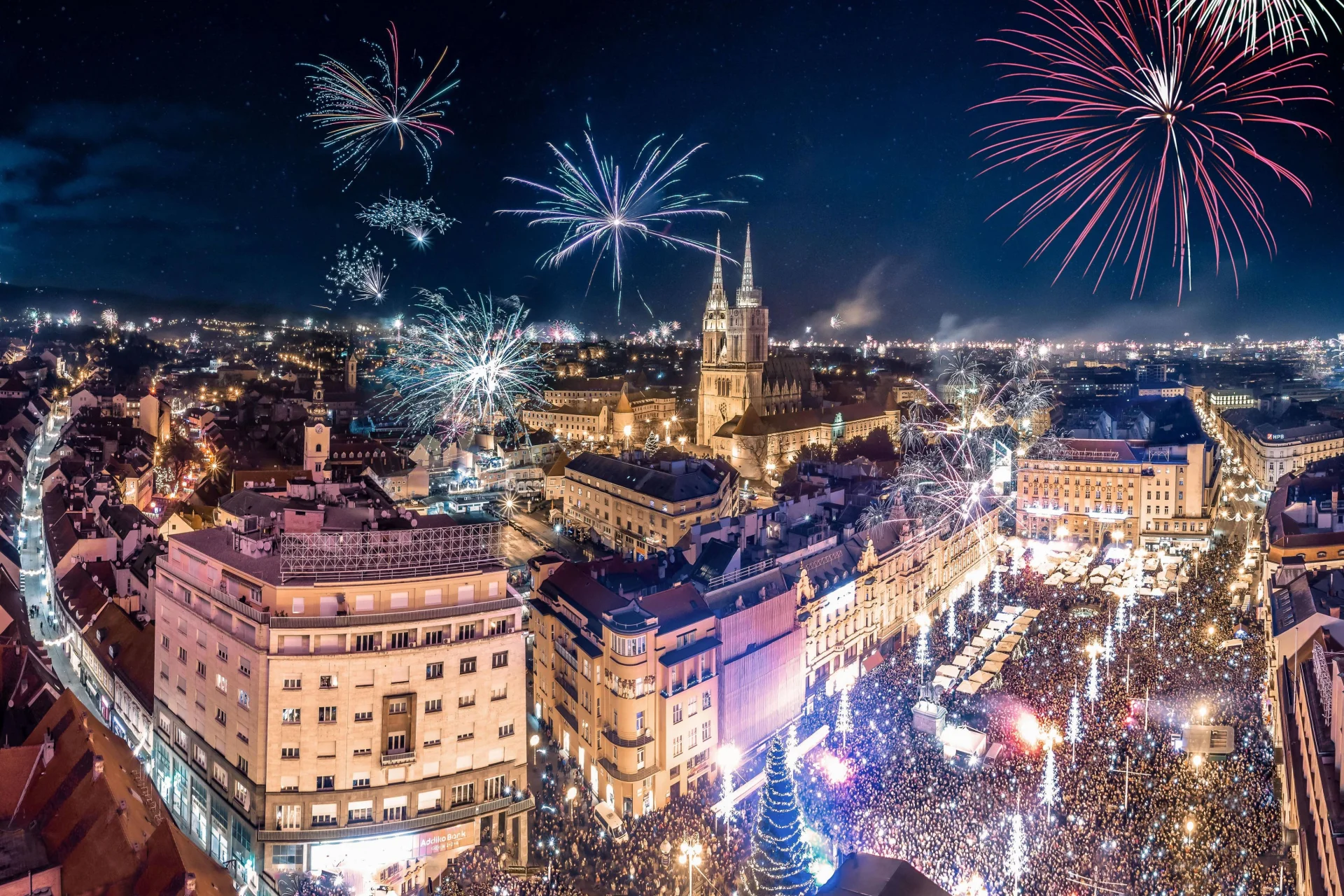 Noc Sylwestrowa w Zagrzebiu. Fot. Julien Duval, Chorwacka Wspólnota Turystyczna