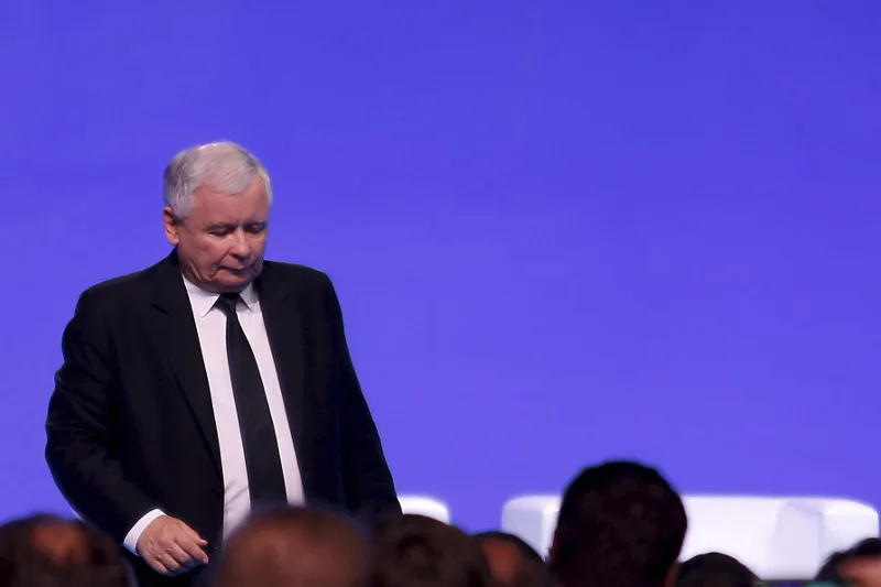 Kaczyński przemawiał krótko i spokojnie.