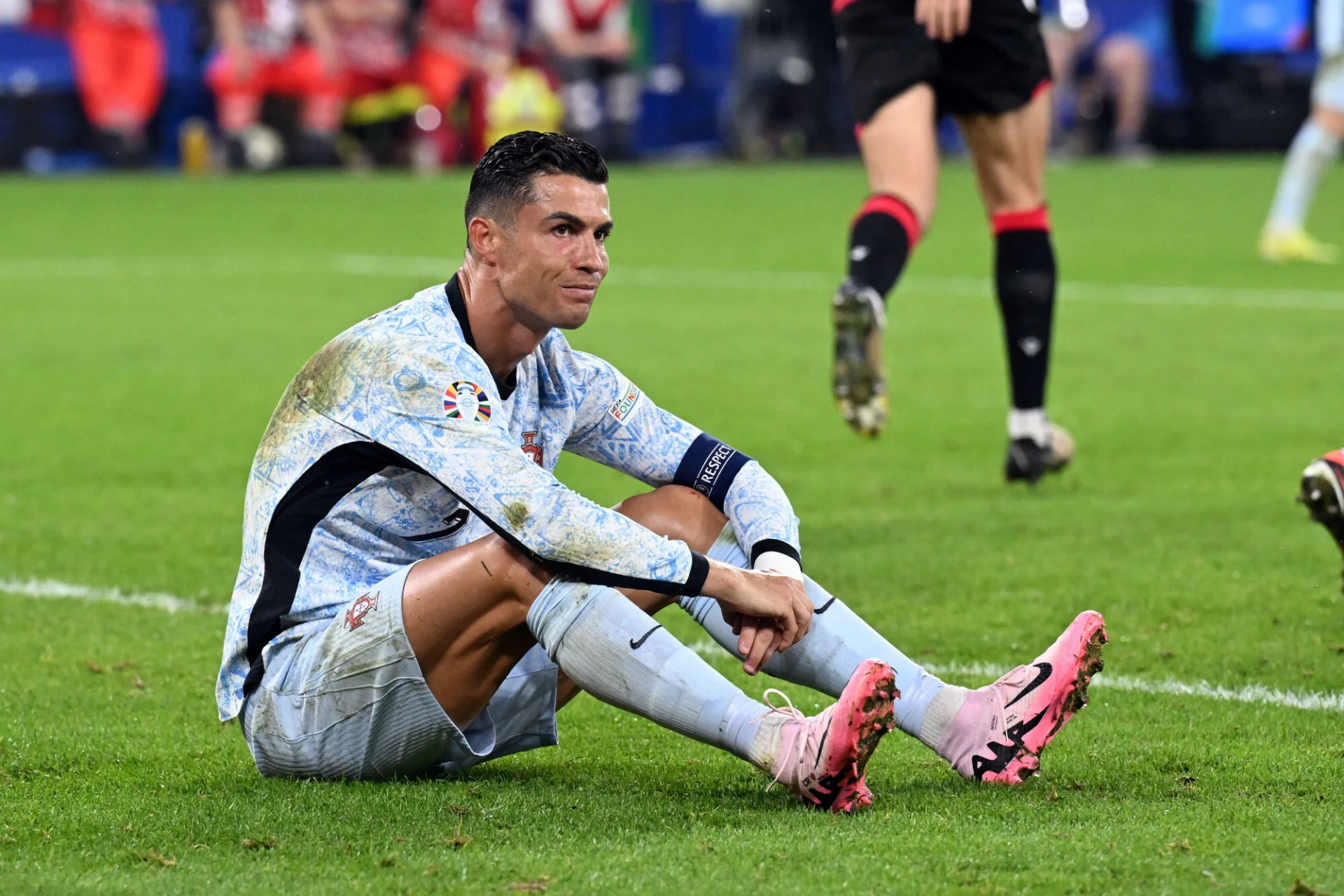 Cristiano Ronaldo po meczu Gruzja-Portugalia.