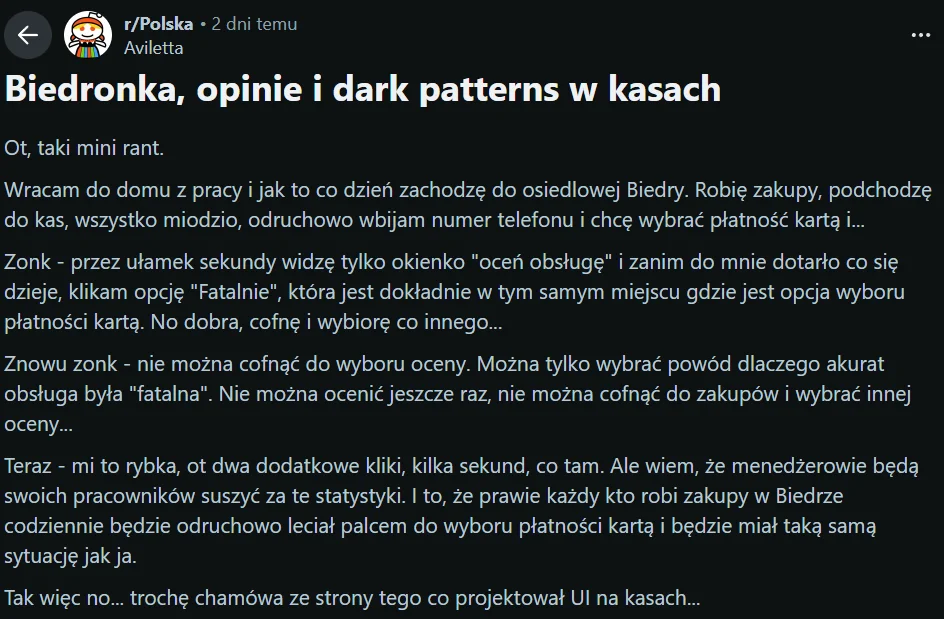 Nowa opcja na kasie w Biedronce. Klikniesz nie tę "buźkę" i wyrzuty sumienia murowane Nowa opcja na kasie w Biedronce. Klikniesz nie tę "buźkę" i wyrzuty sumienia murowane