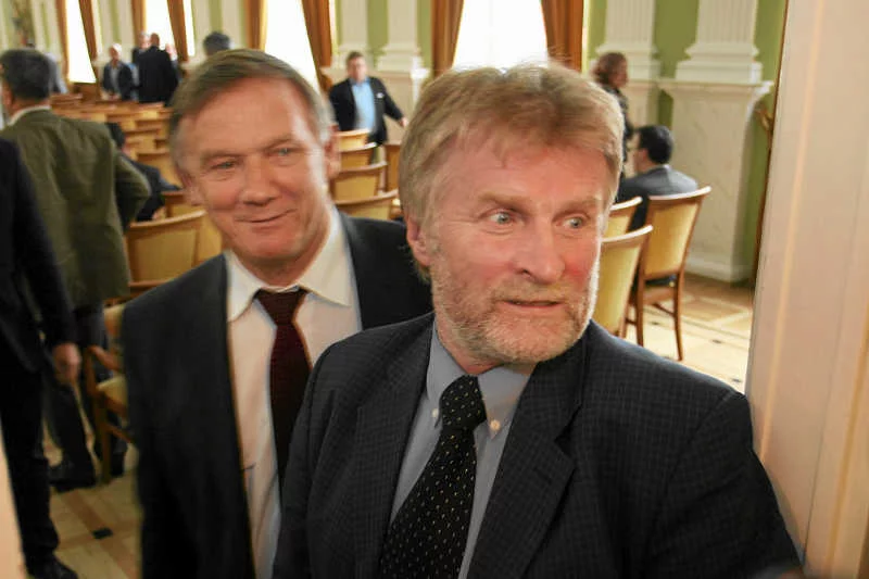 Od lewej: Władysław Serafin i Jacek Soska, spotkanie Rady Naczelnej PSL, 2010 rok