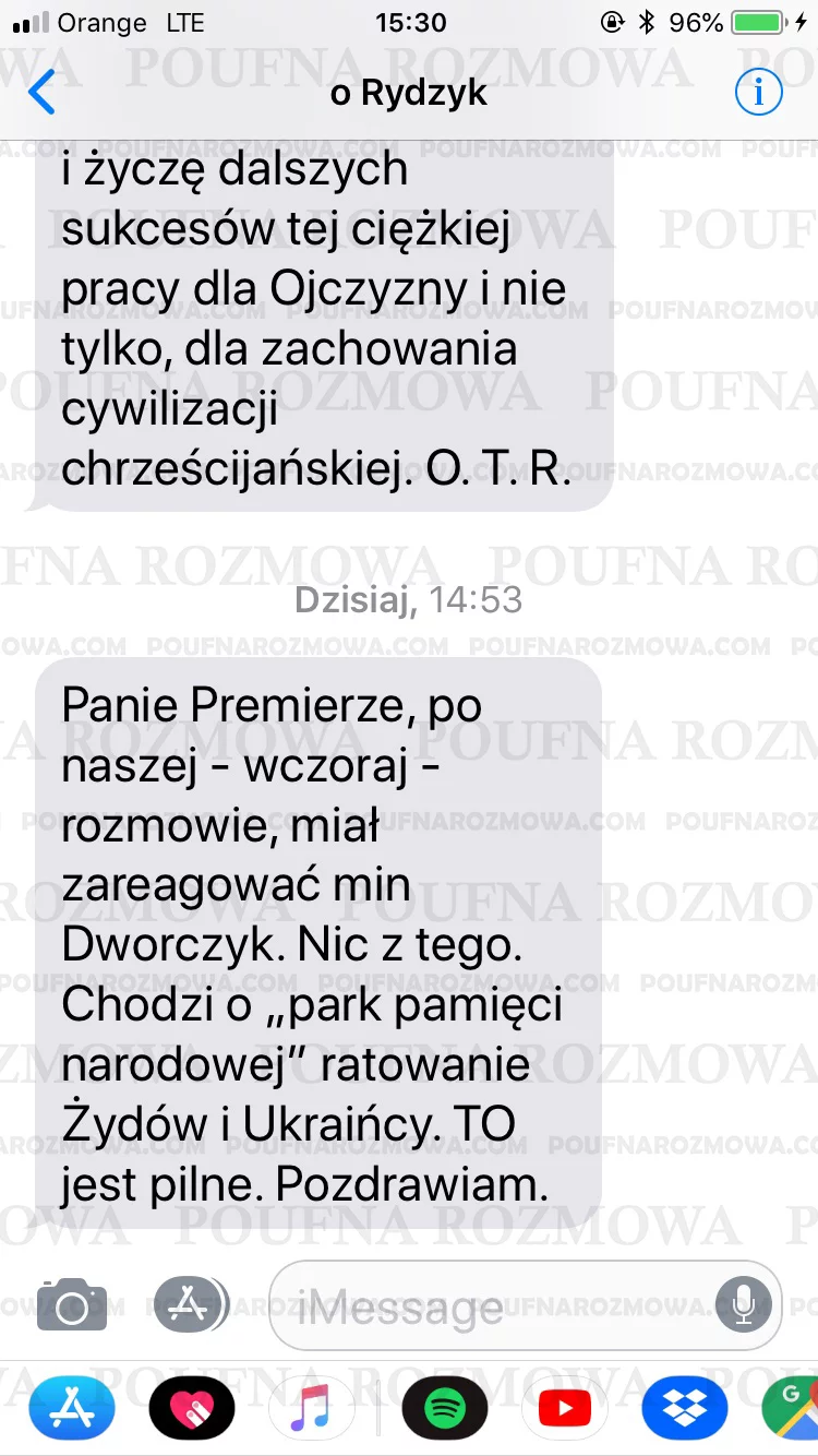 Domniemany SMS od o. Rydzyka do premiera Morawieckiego.