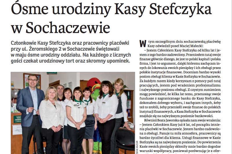 Poseł PiS Maciej Małecki wystąpił w reklamie SKOK-ów Stefczyka.