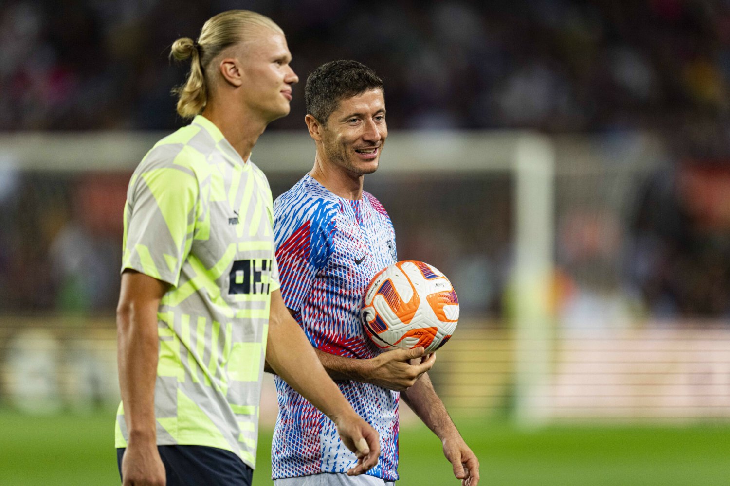 Erling Haaland uderzył w Bayern Monachium, poszło o Roberta Lewandowskiego