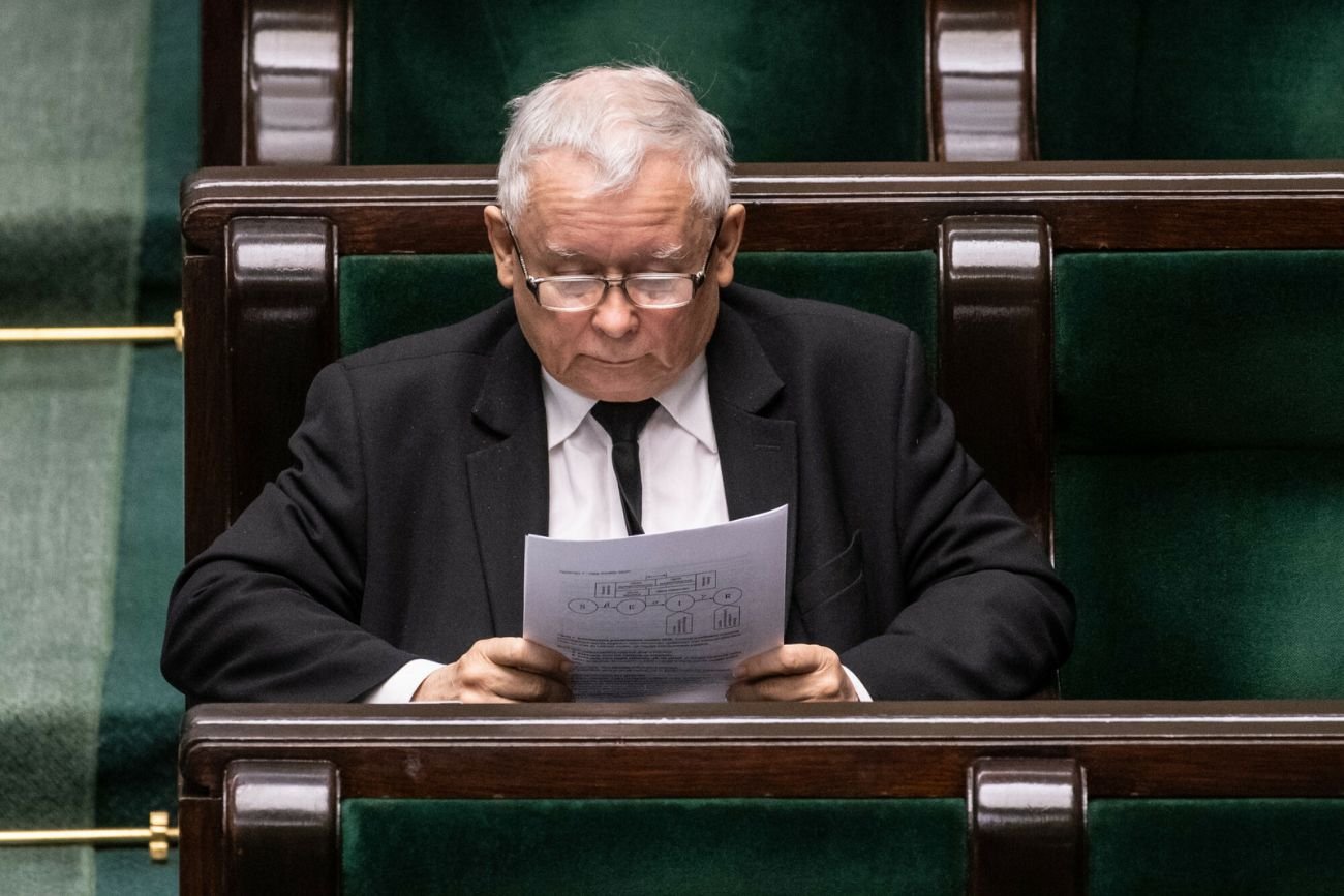 Jarosław Kaczyński w Sejmie.