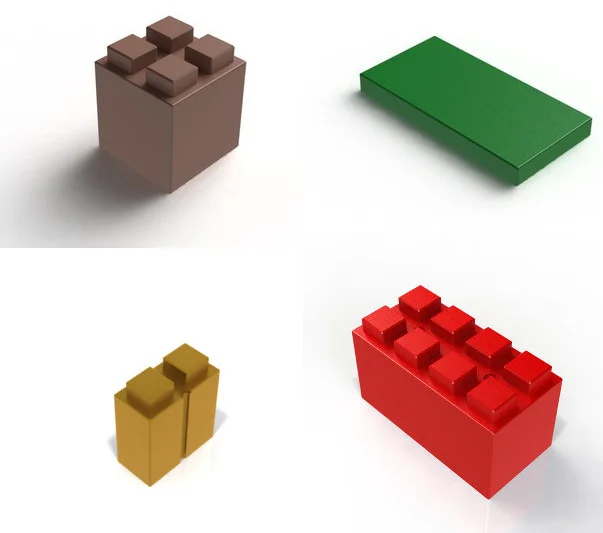 Cztery podstawowe kształty EverBlocks