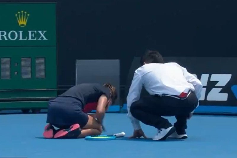 Słoweńska zawodniczka poddała mecz przez dym z pożarów w Australii.