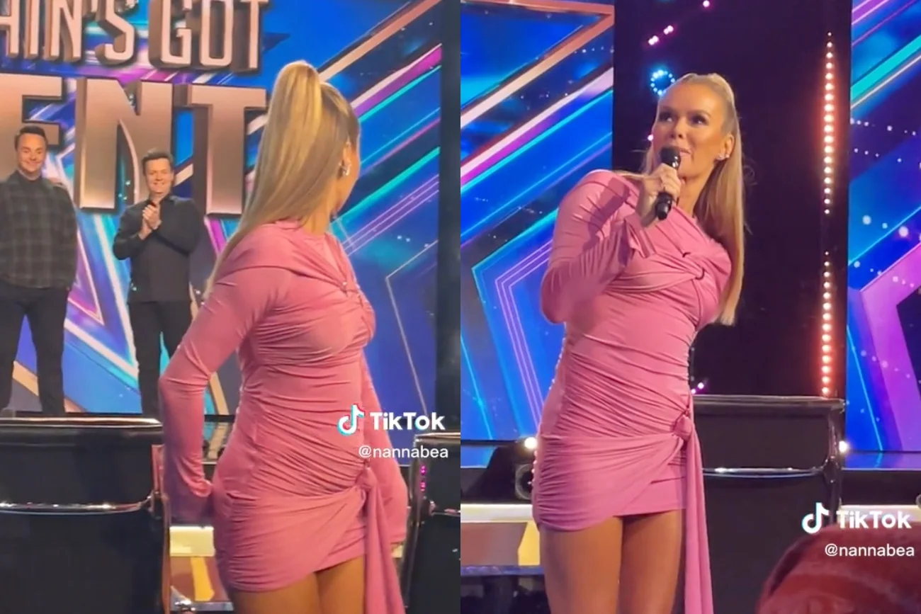 Wtopa w brytyjskim "Mam Talent!". Mikrofon jurorki wpadł w pośladki [WIDEO]