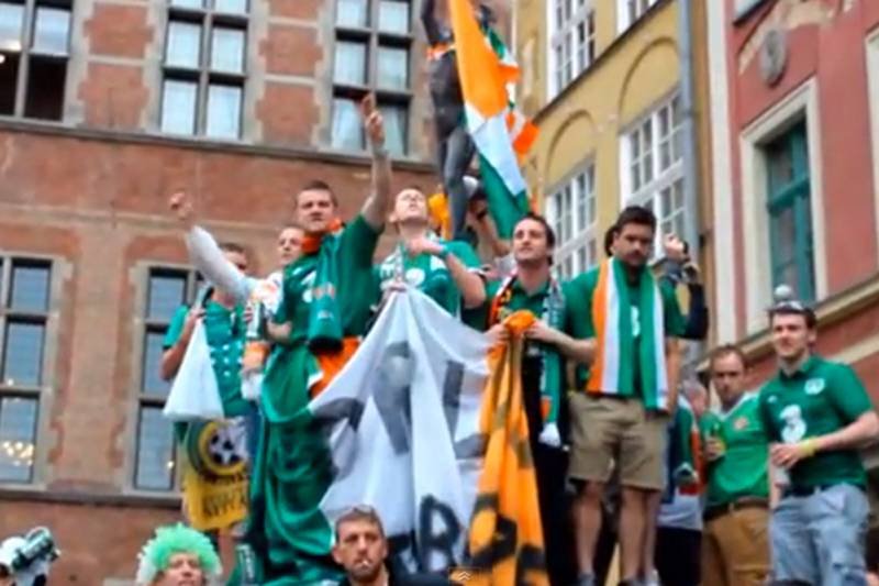 Irlandzcy kibice przed meczem Włochy - Irlandia, Poznań, 18.06.2012
