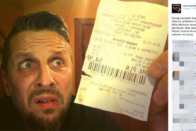 Otrzymany w Empiku paragon został uwieczniony na zdjęciu