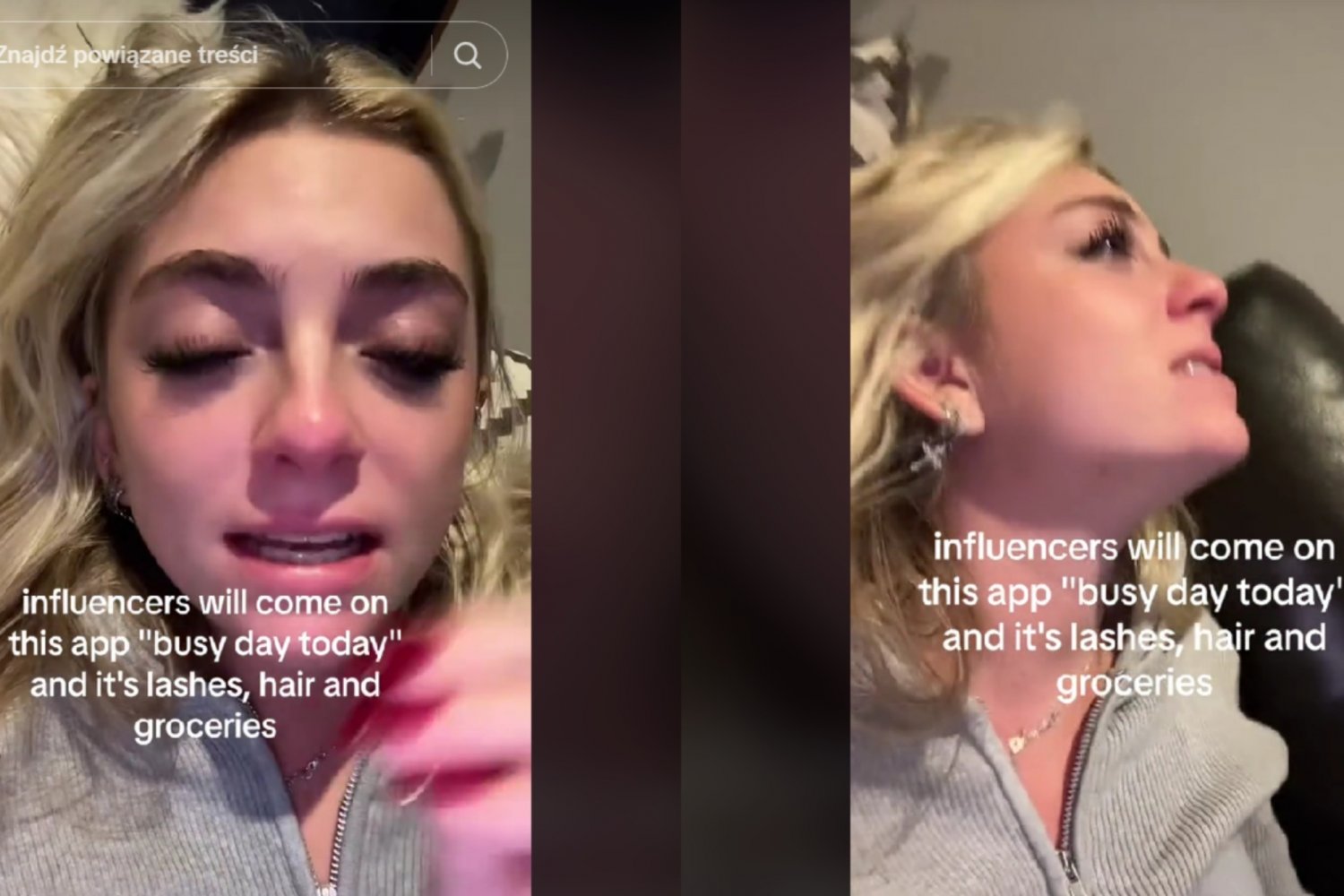 Tiktokerka pracowała przez osiem godzin. Zalała się potem łzami.