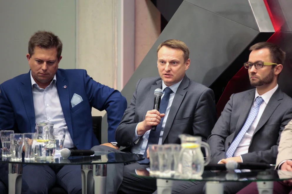 foto: Leszek Wiśniewski Lineart Communication, od lewej: Daniel Maksym (NCBiR), Marcin Łata (Ministerstwo Infrastruktury i Rozwoju), Piotr Pietrzak (W Investments)