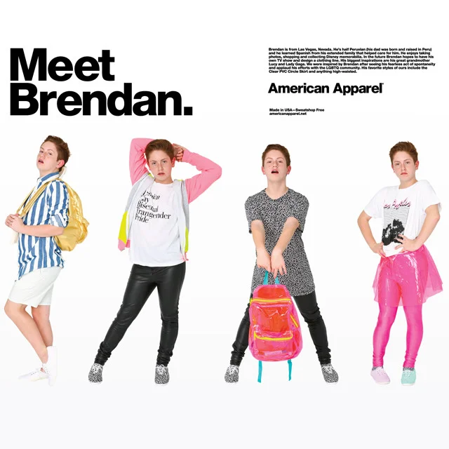 Brendan w kampanii American Apparel.
