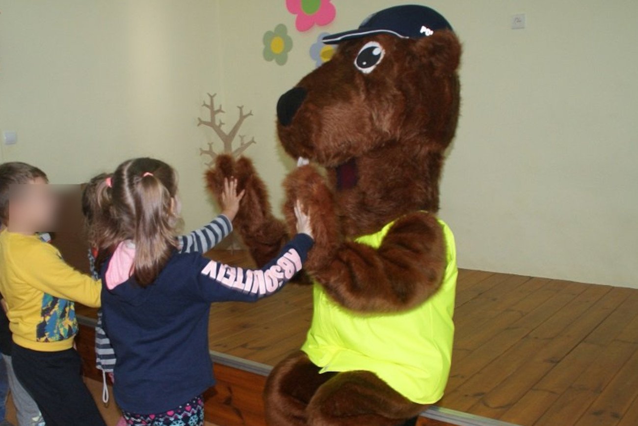Każda z komend wojewódzkich posiada swoją maskotkę.