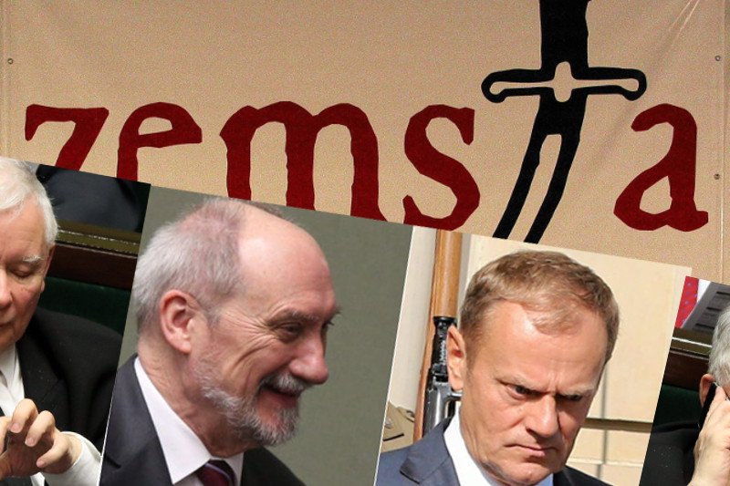Zemsta? Jaka zemsta? Macierewicz mówi o doniesieniu na Tuska do prokuratury, a nad wszystkim wisi duch Fredry