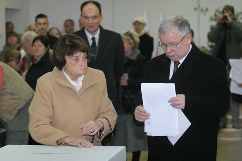 Jarosław Kaczyński i jego matka Jadwiga