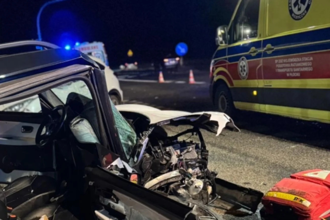 Wypadek na DK50. Samochodem kierował 16-latek.