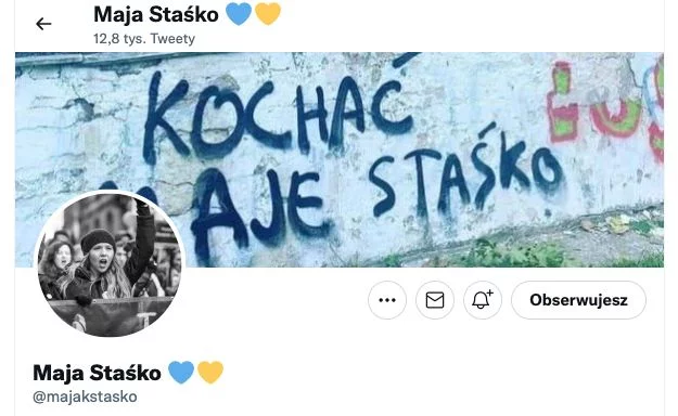 Maja Staśko na Twitterze.