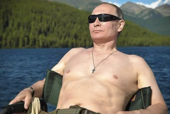 Prezydent Rosji Władimir Putin na wakacjach.