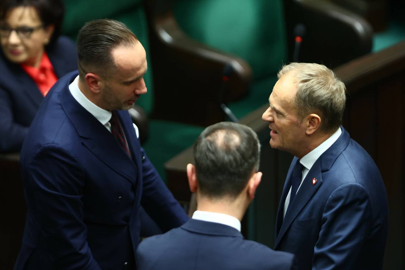 Donald Tusk rozmawiał w Sejmie z Januszem Kowalskim