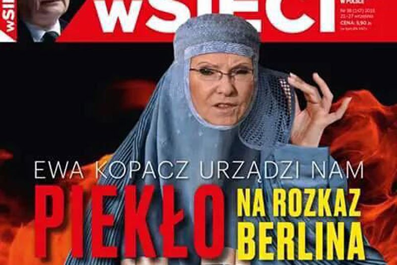 Tak wygląda najnowsza okładka tygodnika "wSieci"...
