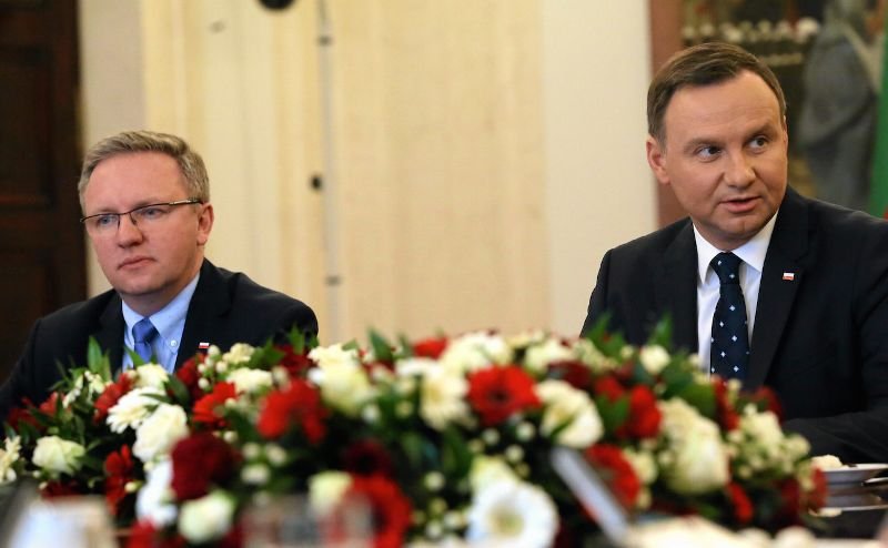 Minister Krzysztof Szczerski i prezydent Andrzej Duda