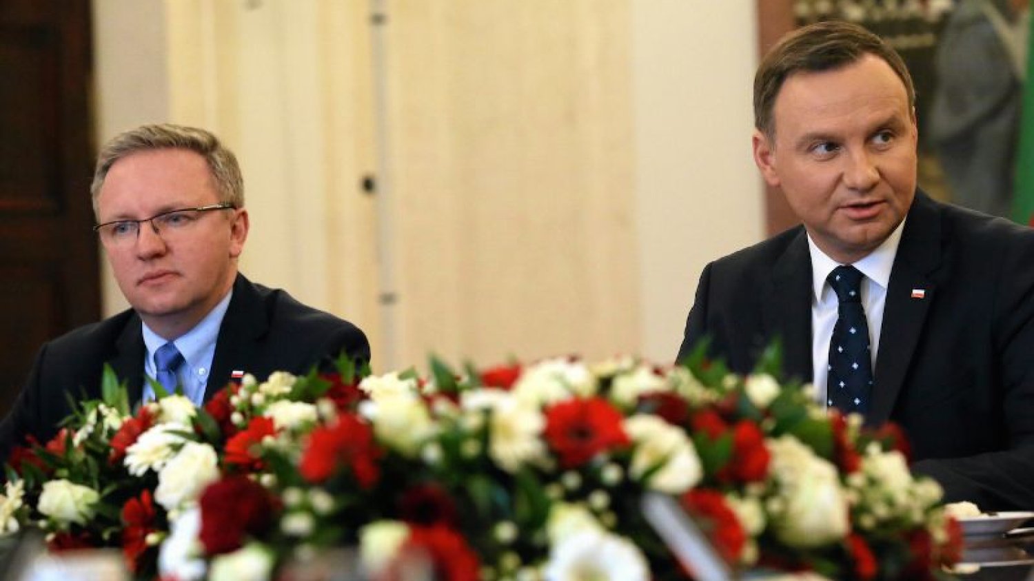 Minister Krzysztof Szczerski i prezydent Andrzej Duda
