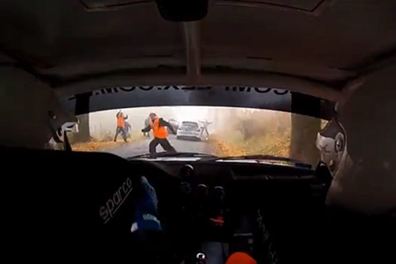 Fatalne zabezpieczeczenie wypadku na trasie rajdu