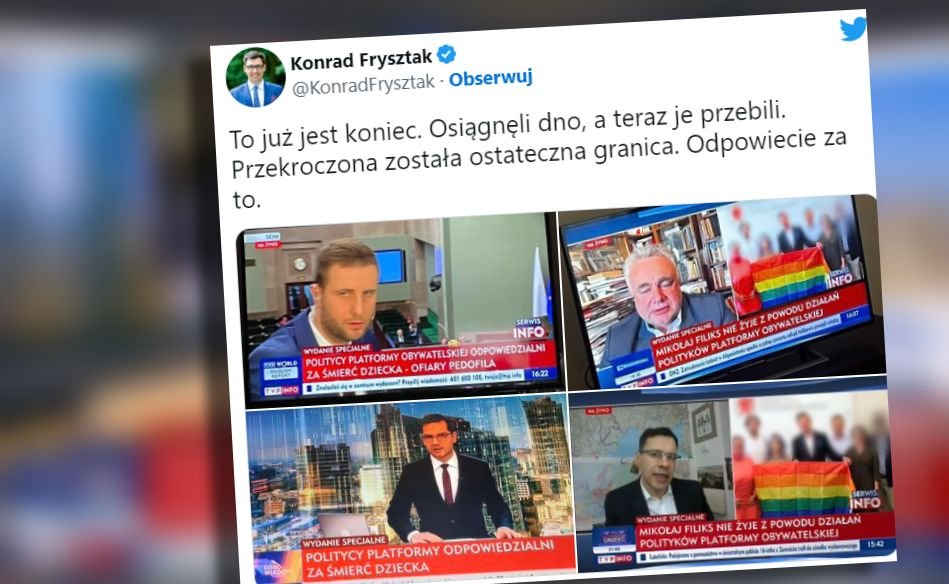 Burza po reakcji TVP na śmierć syna posłanki PO