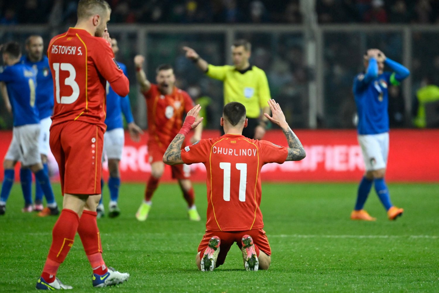 Mistrzowie Europy Włosi odpadli z rywalizacji o mundial, sensacyjnie przegrali u siebie z Macedonią Północną