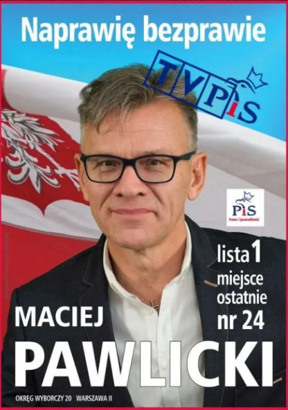 Maciej Pawlicki, kandydat PiS do Sejmu, jest teraz pracownikiem TVP. To z powodu jego programu posłanka Paulina Hennig-Kloska (.Nowoczesna) wyszła ze studia TVP.