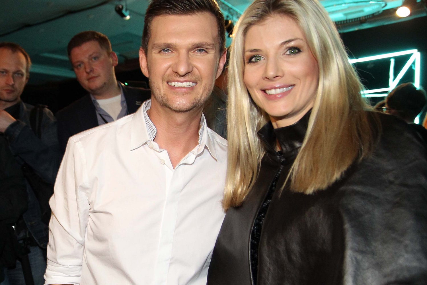 Izabella Łukomska-Pyżalska z projektantem mody Maciejem Zieniem